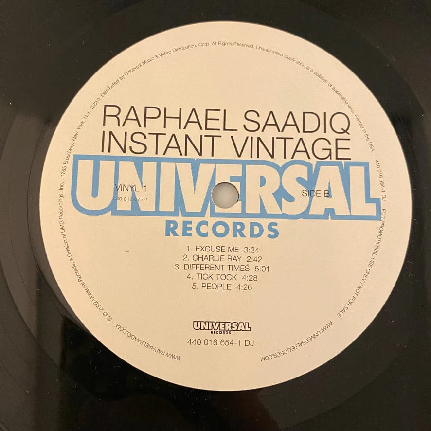 Raphael Saadiq – Instant Vintage 2LP USED VG++/VG+ 2002 Promo Copy - Image 4