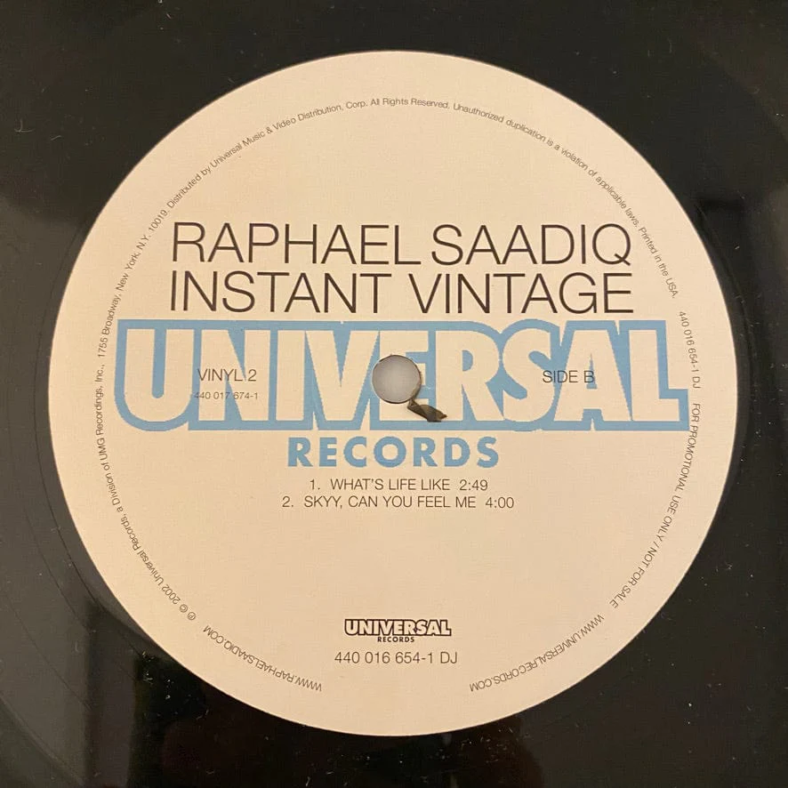 Raphael Saadiq – Instant Vintage 2LP USED VG++/VG+ 2002 Promo Copy - Image 6