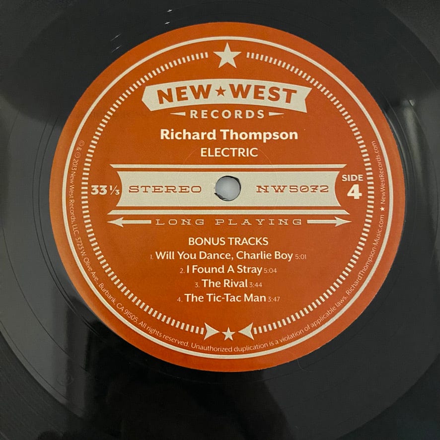 Richard Thompson – Electric 2LP USED NM/VG++ - Image 6
