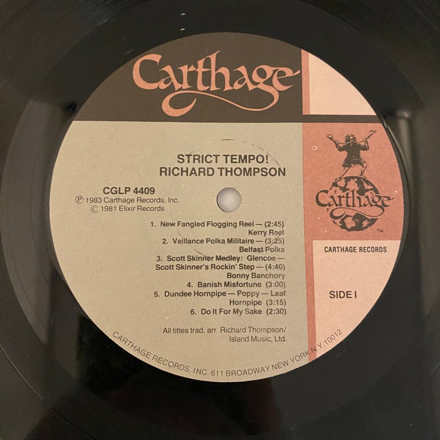 Richard Thompson – Strict Tempo! LP USED VG++/VG+ 1983 Pressing - Image 4