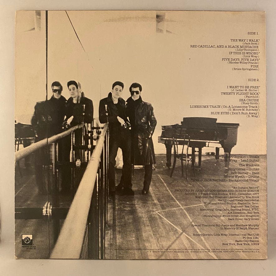 Robert Gordon w/ Link Wray – Fresh Fish Special LP USED NM/VG+ - Image 2