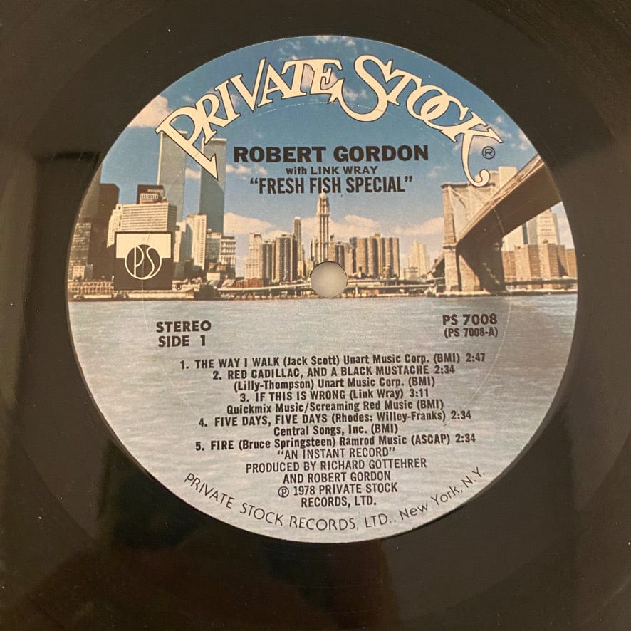 Robert Gordon w/ Link Wray – Fresh Fish Special LP USED NM/VG+ - Image 3