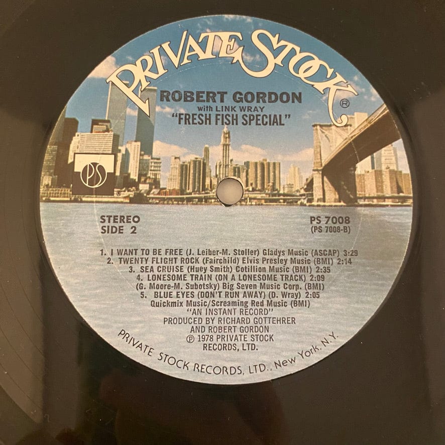 Robert Gordon w/ Link Wray – Fresh Fish Special LP USED NM/VG+ - Image 4