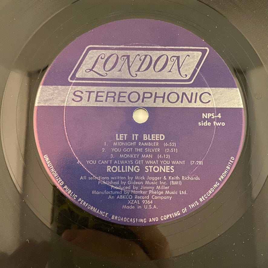 Rolling Stones – Let It Bleed LP USED VG++/VG++ 1969 Pressing - Image 4