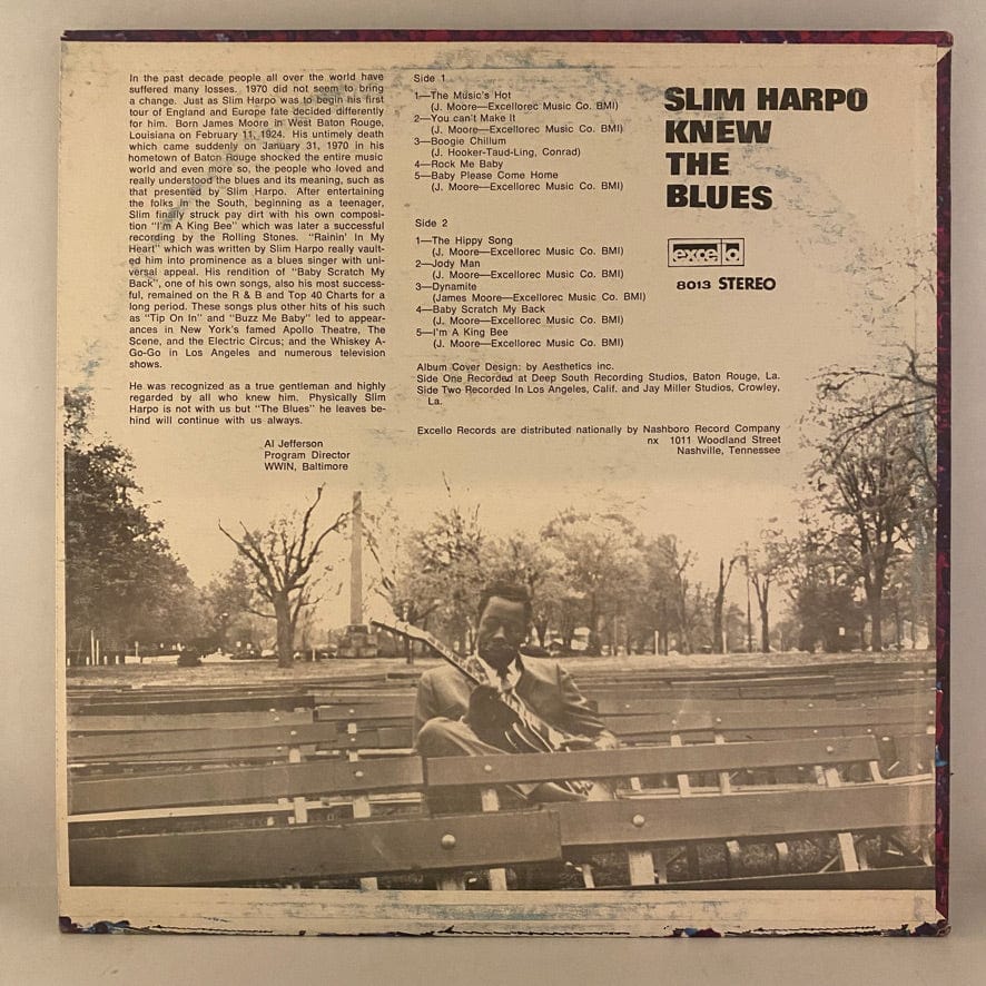 Slim Harpo – Slim Harpo Knew The Blues LP USED VG++/VG+ - Image 2