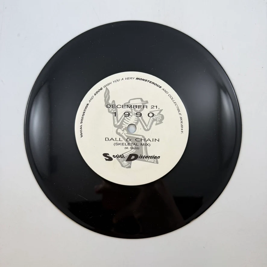 Social Distortion – Ball & Chain (Skeletal Mix) 7" USED Vinyl VG+/Generic - Image 3