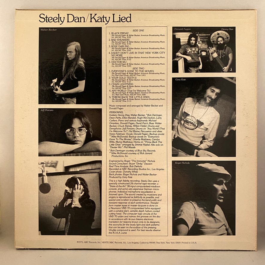 Steely Dan – Katy Lied LP USED VG++/VG 1975 Pressing - Image 2