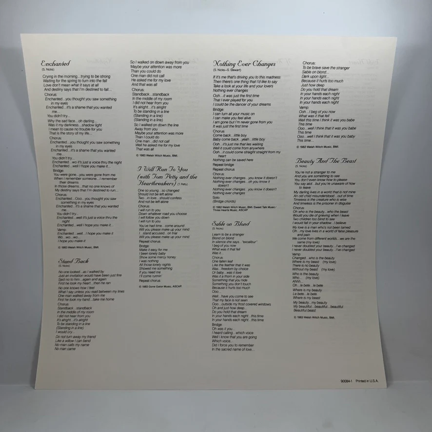 Stevie Nicks – The Wild Heart LP USED Vinyl NM/NM - Image 4