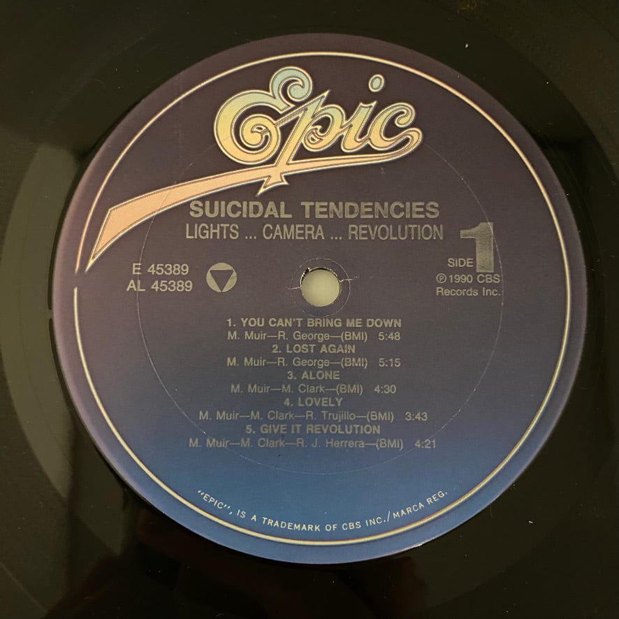 Suicidal Tendencies – Lights Camera Revolution LP USED VG++/VG+ 1990 Pressing - Image 4