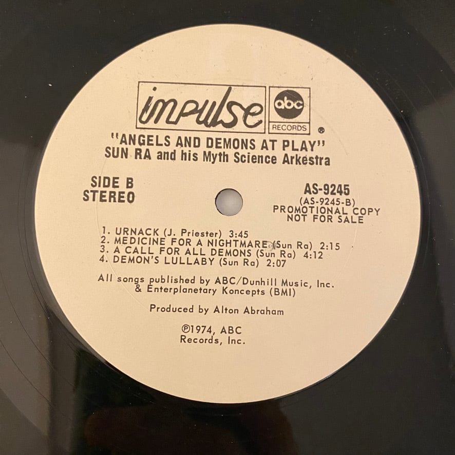 Sun Ra And His Myth Science Arkestra – Angels And Demons At Play LP USED VG++/VG 1974 White Label Promo - Image 7