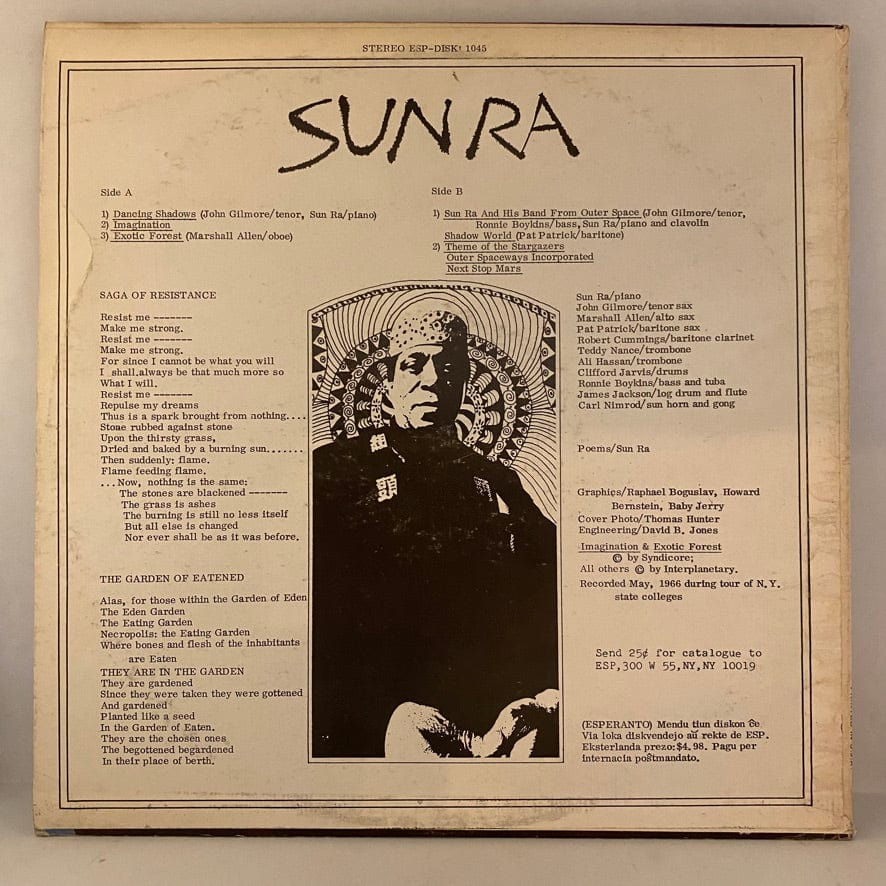 Sun Ra – Nothing Is... LP USED VG/VG+ 1970 Pressing ESP Disk - Image 2