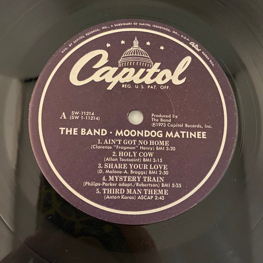 The Band – Moondog Matinee LP USED VG++/NM No Poster Cover - Image 3