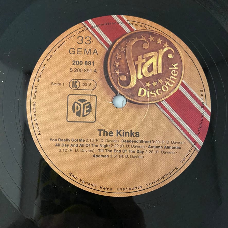 The Kinks – Star-Discothek LP USED NM/VG+ German Pressing - Image 4