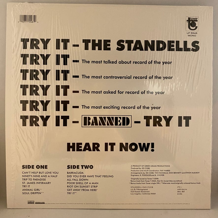 The Standells – Try It LP USED VG++/NM Mono Version - Image 3