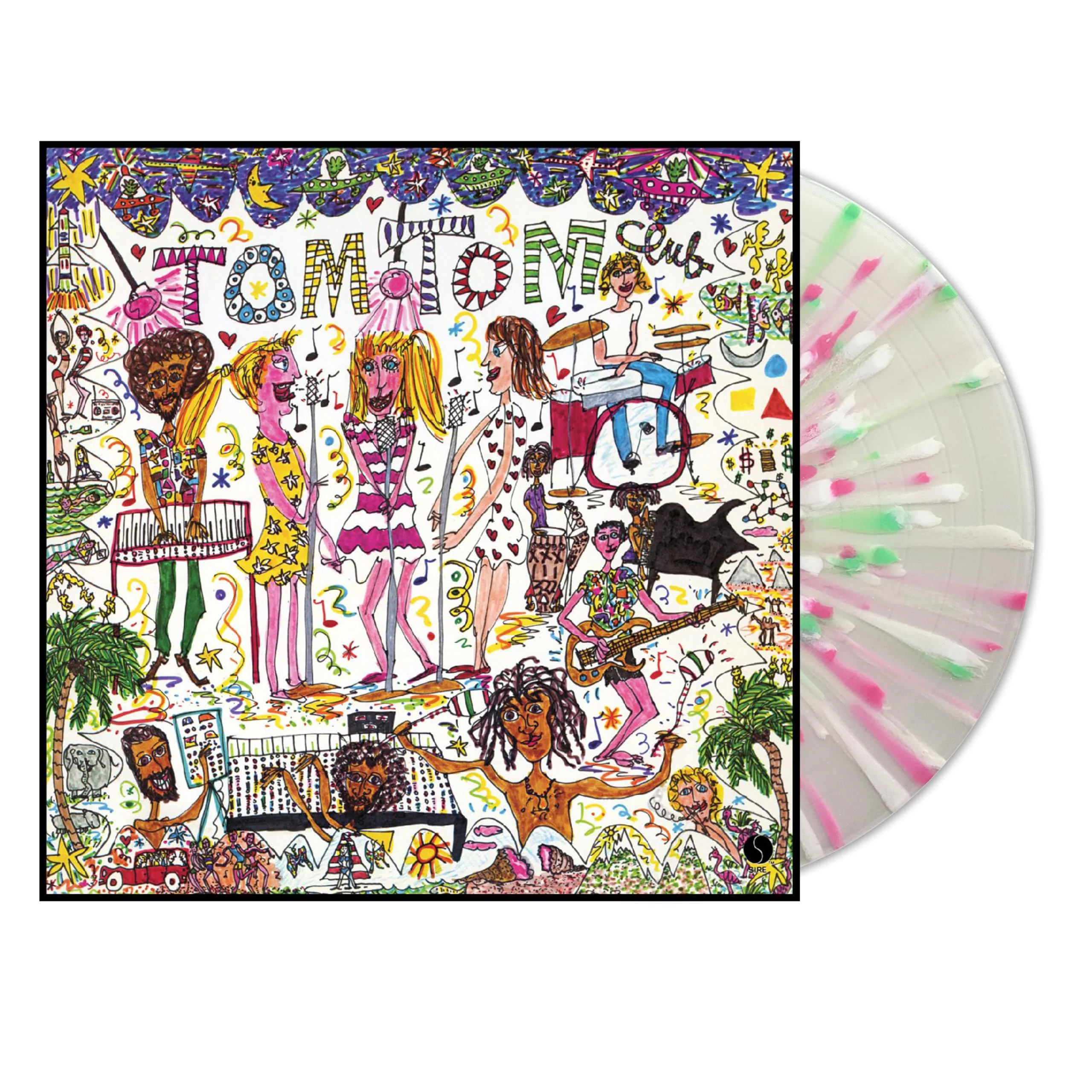 Tom Tom Club  - 45th ANNIVERSARY CLEAR WITH PINK, WHITE & GREEN SPLATTER LP NEW