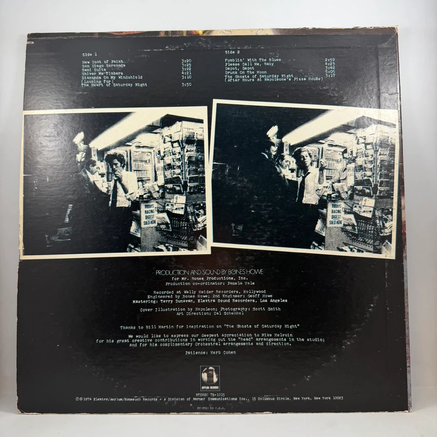 Tom Waits – The Heart Of Saturday Night LP USED Vinyl VG++/VG - Image 2