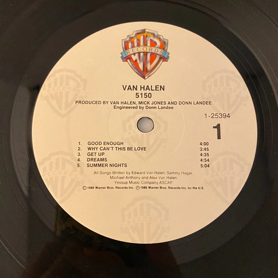 Van Halen – 5150 LP USED NM/VG+ 1986 Pressing - Image 3