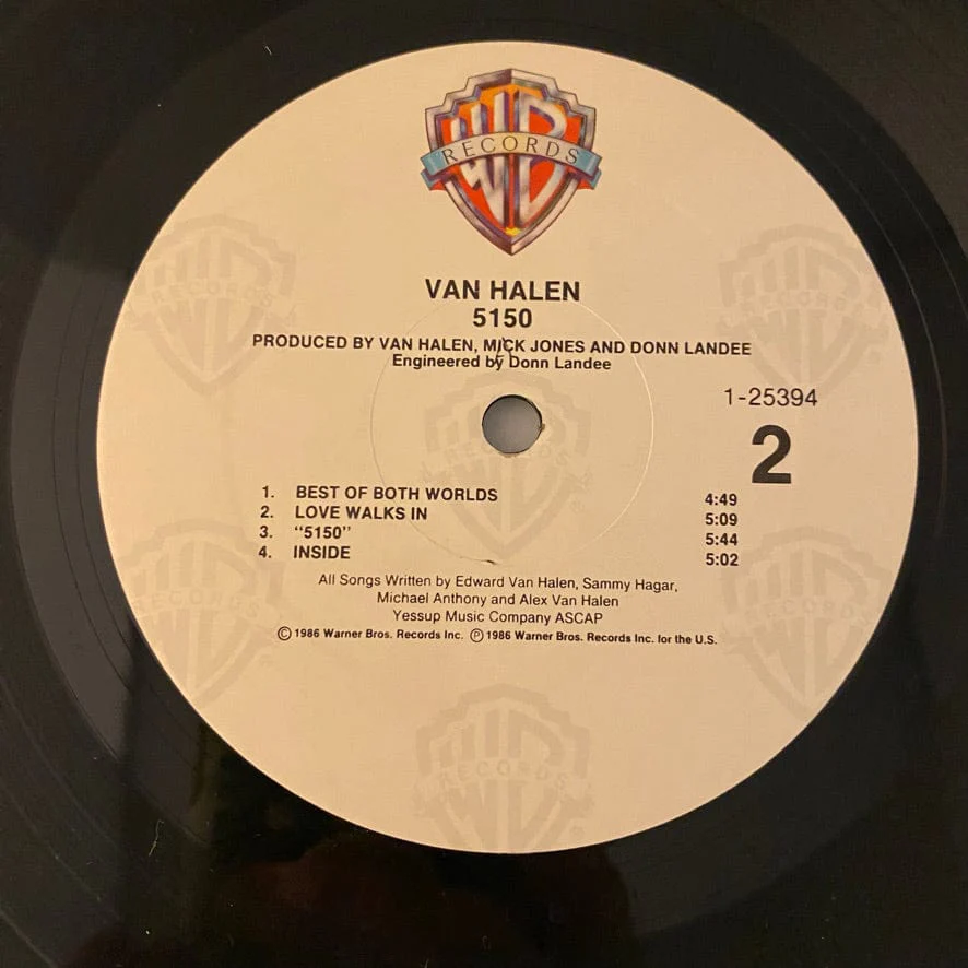 Van Halen – 5150 LP USED NM/VG+ 1986 Pressing - Image 4