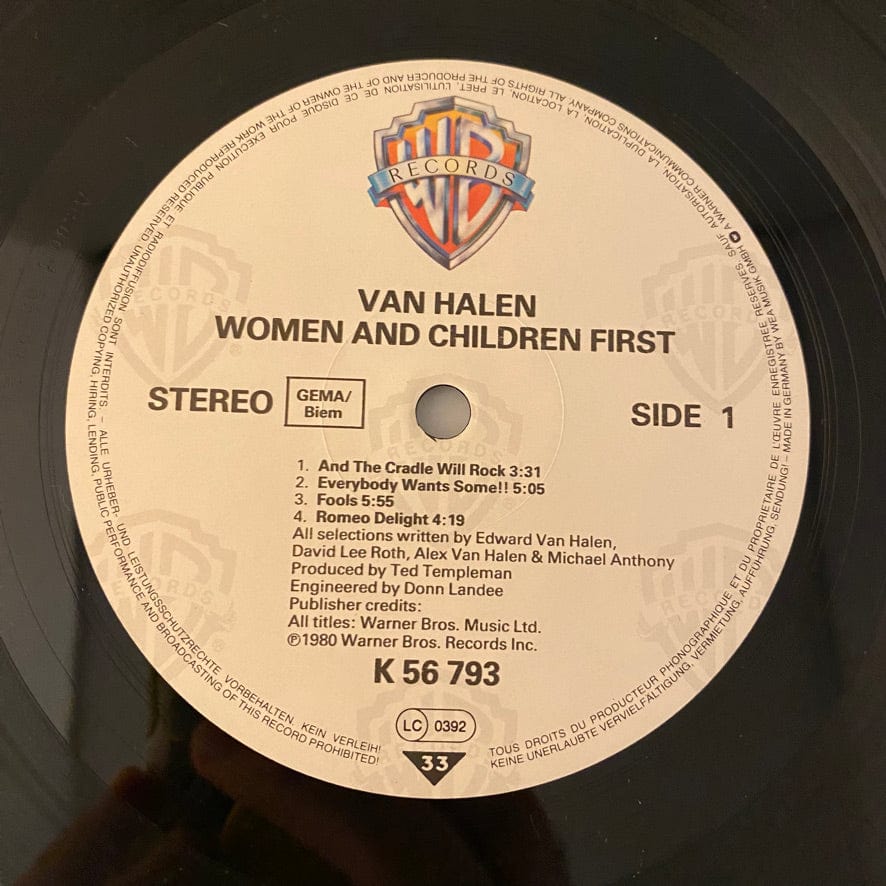Van Halen – Women And Children First LP USED NM/VG+ 1985 European Pressing - Image 3