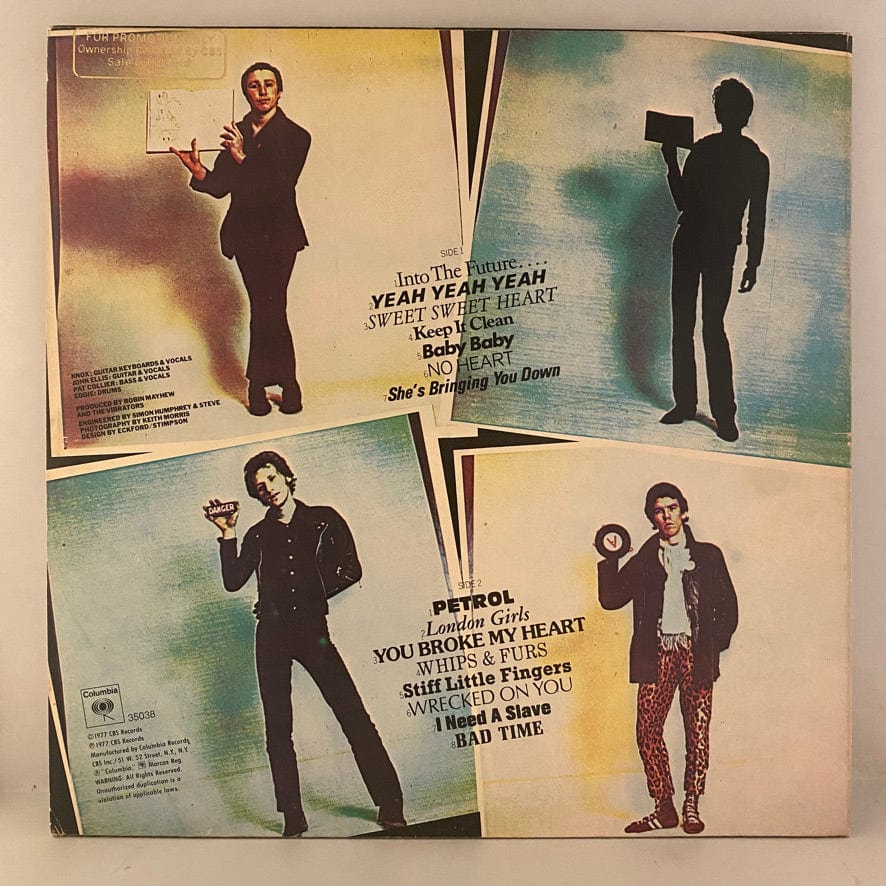 Vibrators – Pure Mania LP USED VG++/VG 1977 Pressing White Label Promo - Image 2