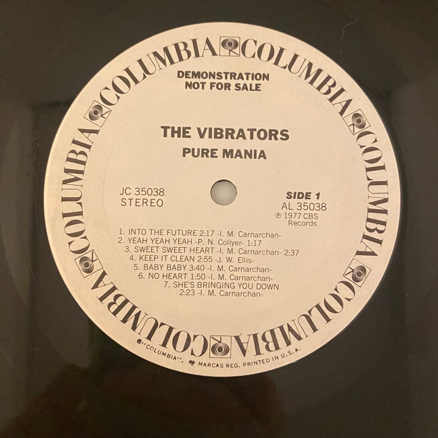 Vibrators – Pure Mania LP USED VG++/VG 1977 Pressing White Label Promo - Image 5
