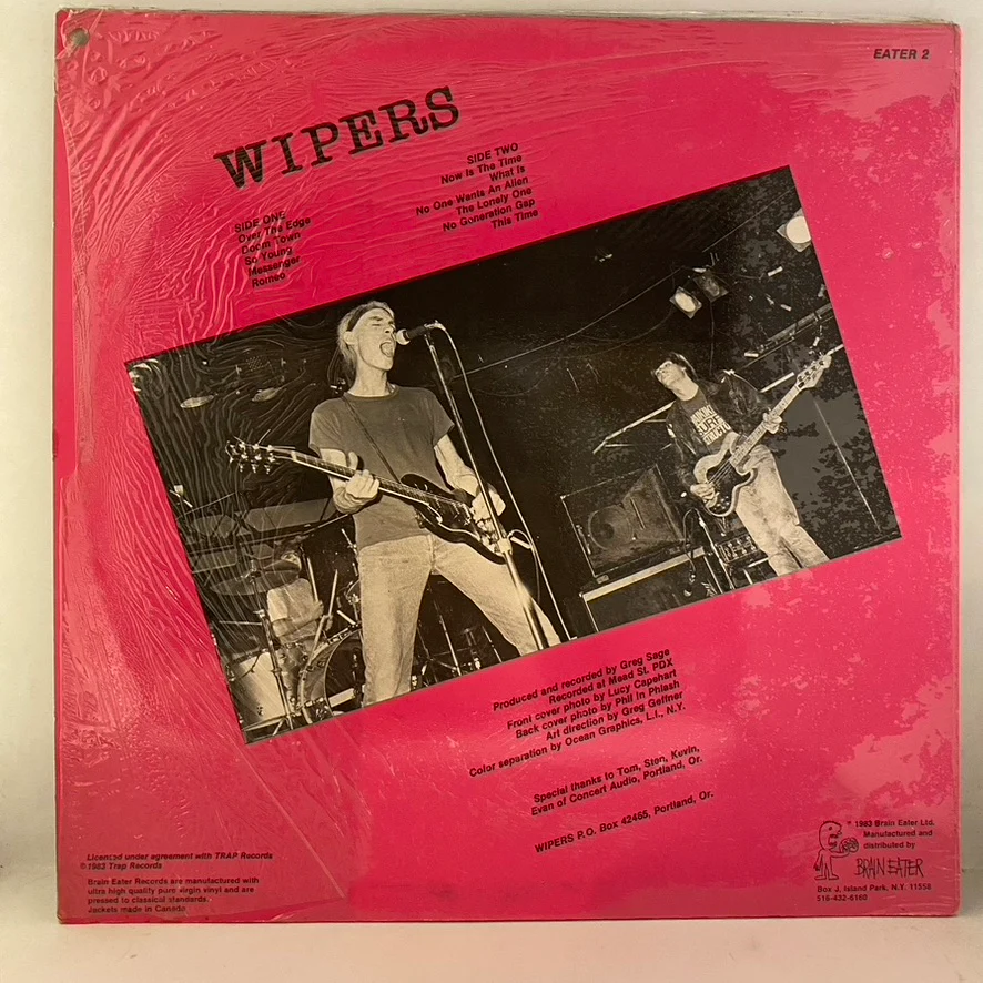Wipers – Over The Edge LP USED VG++/VG++ 1983 Original Pressing - Image 2